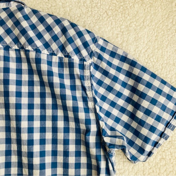 Sonoma Men's blue and white checked collared button down shirt, Sz XL - Picture 13 of 14